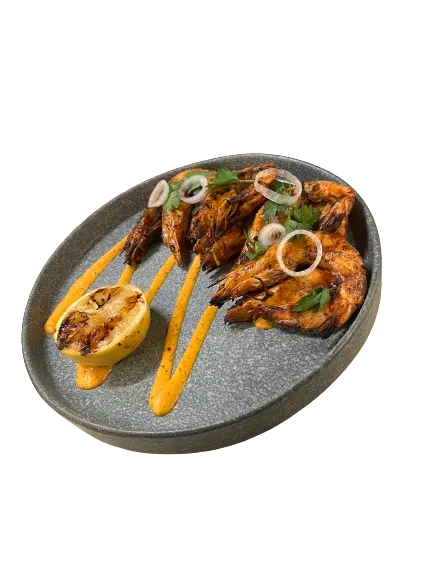 Camarones con adobo de chiles